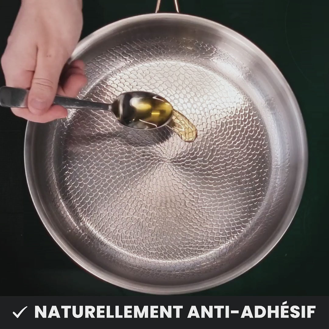 Poêle Anti-Adhésive en Titane Pur MARTELO™